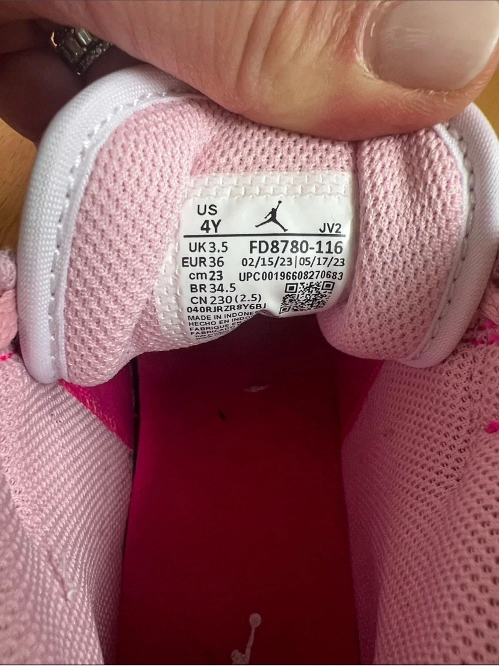 Nike Kids Pink High-Top Sneakers in Dual Pink and White